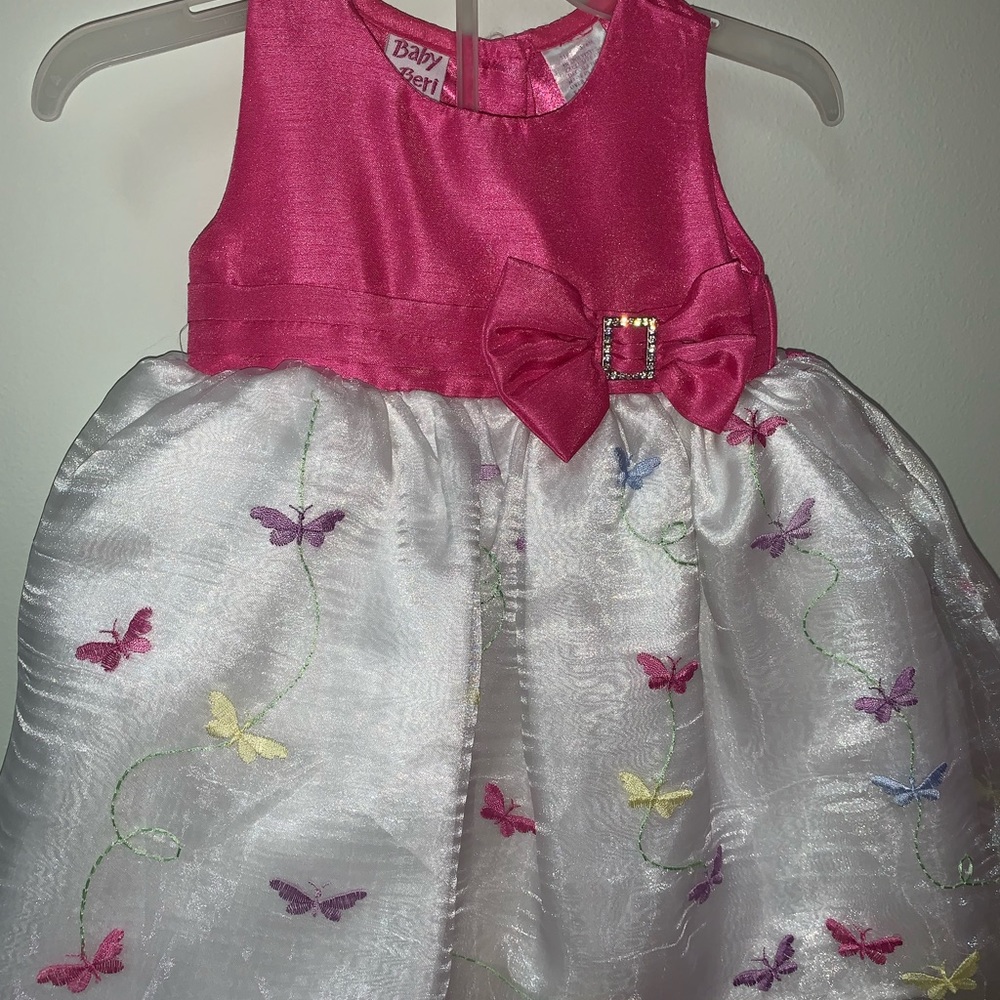 Girls dress with butterflies